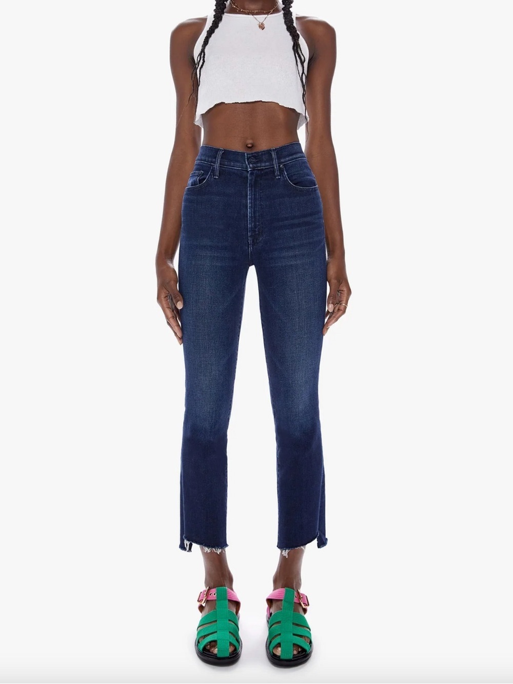 Mother The Insider Crop Step Fray in Movin' On Up size 28